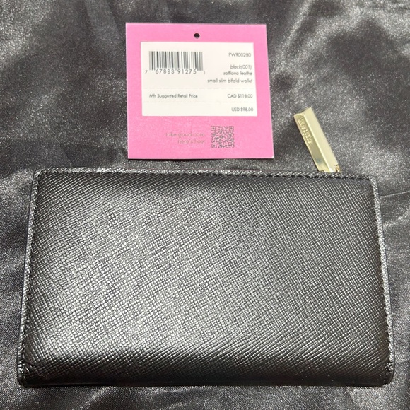 NWT $98 Kate Spade slim bifold wallet - Picture 2 of 10